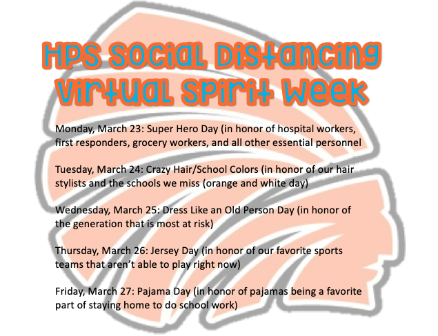 Virtual Spirit Week (March 23-27)