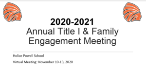 Title 1 and Family Engagement Meeting and Survey