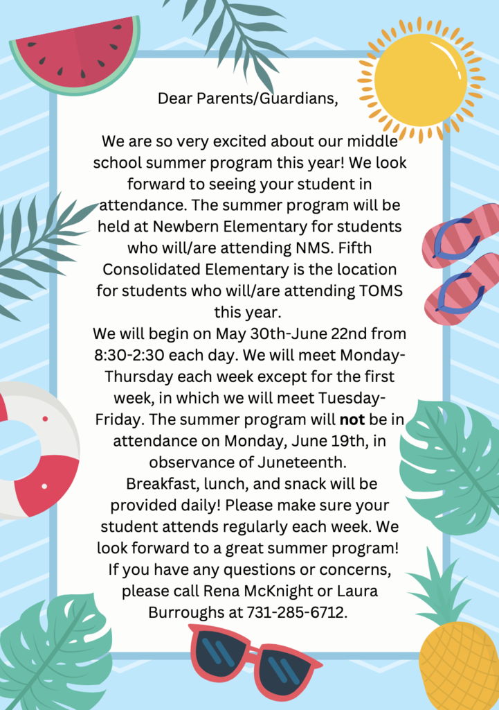 Summer Camp information 