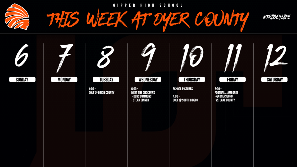 AUG 7-11 SCHEDULE