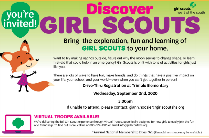 Girl scout registration information